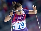 Francouzská bkyn na lyích Celia Aymonierová v olympijském závodu na 10...