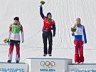 eka Eva Samková zvítzila v olympijském snowboardcrossu. (16. února 2014)