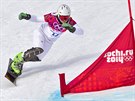 eská snowboardistka Ester Ledecká v kvalifikaci paralelního obího slalomu na...