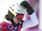 eská snowboardistka Ester Ledecká ve tvrtfinále paralelního obího slalomu na...