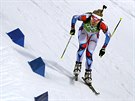 eská biatlonistka Gabriela Soukalová pi olympijském závodu ve smíené...