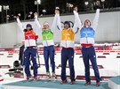 etí biatlonisté vybojovali stíbrnou olympijskou medaili ve smíené tafet.