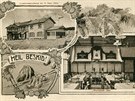 Pohlednice z roku 1911 ukazuje prvn chatu na Lys hoe. Jmno mla po...