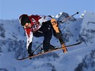 James Woods v kvalifikaci olympijského závodu ve slopestylu akrobatických