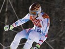 Rakouská sjezdaka Anna Fenningerová na trati olympijského superobího slalomu.
