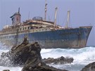 Vrak lodi American Star u pláe Playa de Garcey na západním pobeí ostova