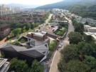 Dm leí v elegantní a luxusní rezidenní tvrti jihokorejského msta Songnam.