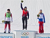 eka Eva Samkov zvtzila v olympijskm snowboardcrossu. (16. nora 2014)