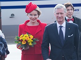 Belgický král Philippe a královna Mathilde (17. února 2014)
