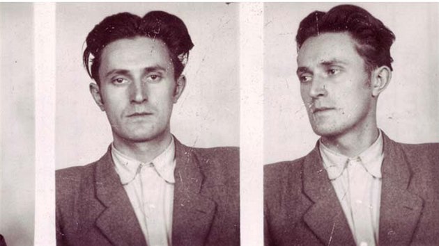 Fotografie Miroslava Sýkory z vazby. Byl jednou z obětí procesu, 1. srpna 1951 byl popraven.