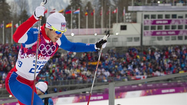 esk bec na lych Ale Razm pi kvalifikanm sprintovm zvodu v olympijskm stedisku Laura Cross Country. (11. nora 2014)