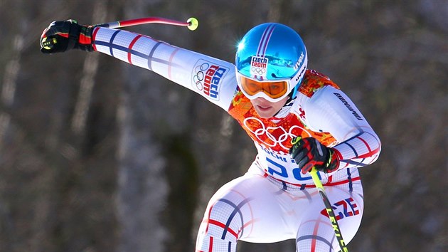 esk reprezentantka Klra Kov skonila v olympijskm sjezdu jedenadvact. (12. nora 2014)