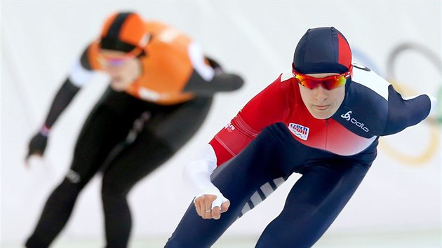 esk rychlobruslaka Martina Sblkov v olympijskm zvodu na 5000 metr. (19. nora 2014)