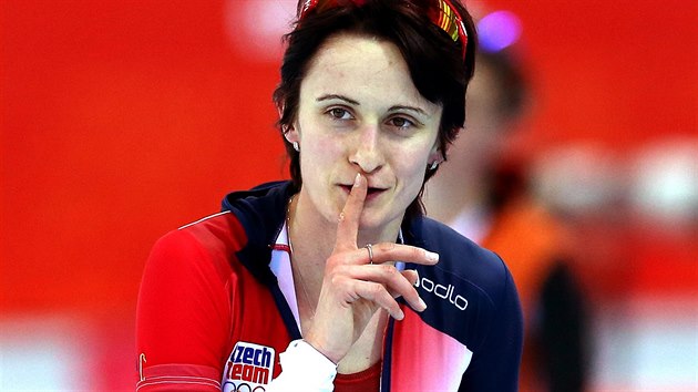 esk rychlobruslaka Martina Sblkov zvtzila v olympijskm zvodu na 5000 metr. (19. nora 2014)