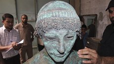 Socha boha Apollóna, o které palestinský rybá tvrdí, e ji vytáhl z moe.