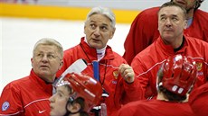 Rutí koui pi tréninku hokejového národního týmu v Boloj Ice Dome arén. (9....