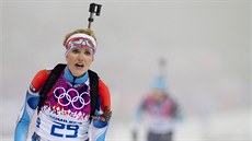 BEZ MEDAILE. �eská biatlonistka Gabriela Soukalová dojela ve stíhacím závodu na