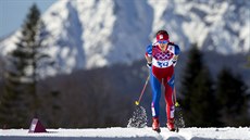 eská bkyn na lyích Eva Vrabcová-Nývltová v závodu na deset kilometr...