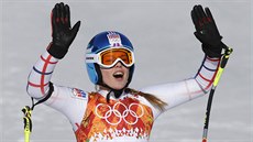 SPOKOJENÁ. Česká lyžařka Klára Křížová v cíli superobřího slalomu v areálu Rosa...