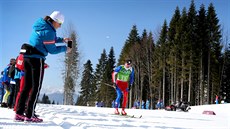 Bec na lyích Luká Bauer ve tafetovém závodu na 4x10 kilometr. (16. února...