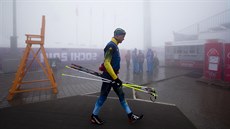 MLHA. V areálu Laura zatím biatlonisté na tra závodu s hromadným startem...