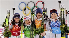 Čeští biatlonisté vybojovali stříbrnou olympijskou medaili ve smíšené štafetě,...