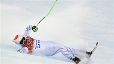 NA ZÁDECH. Tra pro superobí slalom en byla petká a ada závodnic ji...