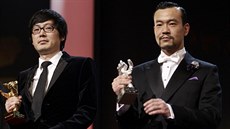 Re�isér Diao Yinan a herec Liao Fan se svými cenami za film Bai Ri Yan Huo...