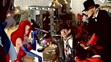 Bob Hoskins a Christopher Lloyd ve filmu Falená hra s králíkem Rogerem (1988)