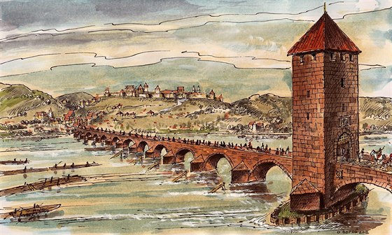 Juditin most. První kamenný most v Praze nechal vybudovat král Vladislav II....