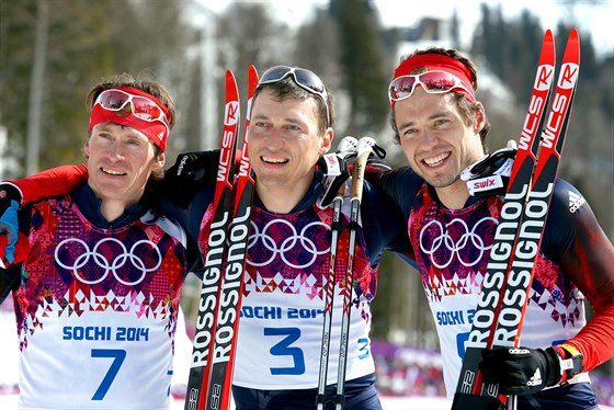 RUSKÁ NADVLÁDA. Olympijský závod na 50 km ovládli bci z poadatelské zem....