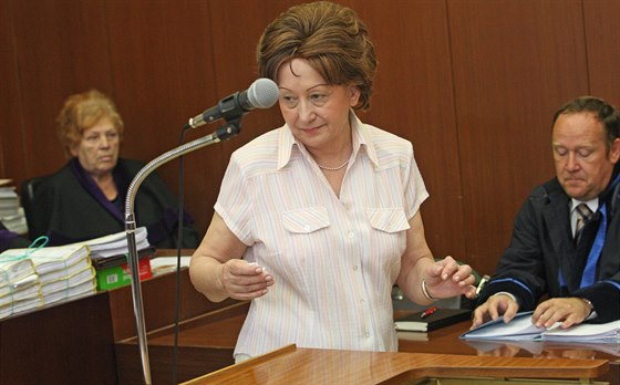 Kristina Mrózková pi jednání Krajského soudu v Ostrav v roce 2011.