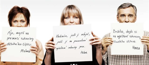 Do kampan� proti rakovin� se zapojili here�ky Ilona Svobodová, Chantal Poullain...