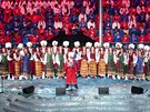 Slavnostní ukonovací ceremoniál zimních olympijských her v Soi. (23. února