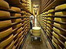 Výrobci sýra v oblasti Gruyeres na západ výcarska