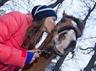 Vrchlabí darovalo zlaté olympioničce Evě Samkové koně Pepina (26. 2. 2014)