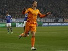 OSLAVA. Hvzda Realu Madrid Cristiano Ronaldo se raduje z gólu do branky