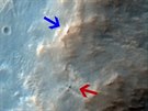 Snímek z paluby druice Mars Reconnaissance Orbiter poízený 14. února 2014....