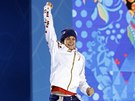 RADOSTNÝ SKOK. Rychlobruslaka Martina Sáblíková si jde pro olympijskou medaili