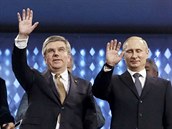 Pedseda Mezinrodnho olympijskho vboru Thomas Bach a rusk prezident...