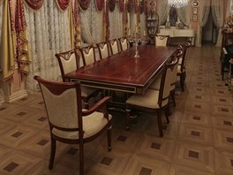 An interior view shows the house of Ukraine's former prosecutor general Pshonka...