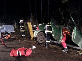 Zsah u dopravn nehody na silnici z Prosee smrem na Zderaz dne 20. nora...
