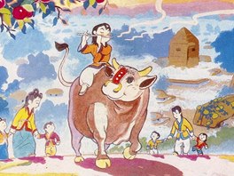 Ilustrace z korejsk dtsk knihy Chlapci zahub bandity
