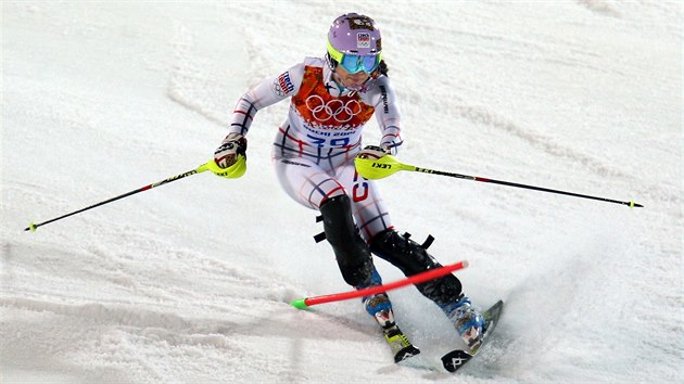 esk lyaka Martina Dubovsk ve druh jzd olympijskho slalomu. (21. nora 2014)