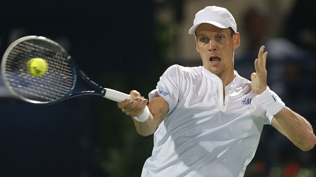 Tom Berdych na turnaji v Dubaji