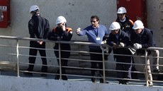 The captain of the Costa Concordia, Francesco Schettino, gestures as he stands...