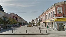 Ulice Leningradskaja v ruském mst Samara na snímku Street View na Googlu