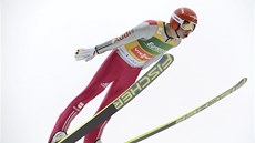 N�mecký sdru�ená� Eric Frenzel p�i závodu Sv�tového poháru v Lahti. 