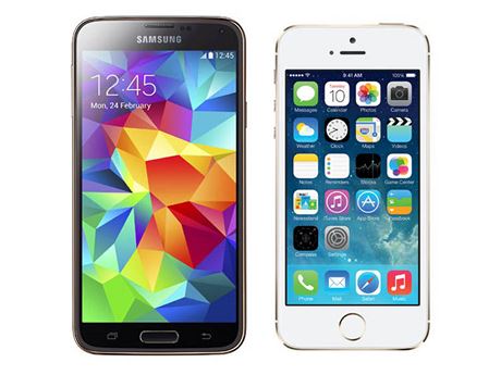 Samsung Galaxy S5 a iPhone 5s