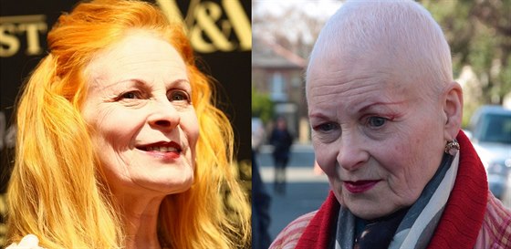 Vivienne Westwoodová vymnila dlouhé zrzavé vlasy za krátký bílý sestih.